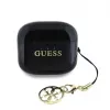 Guess Glossy Effect Printed Classic Logo & Charm auricolari TWS Bluetooth con custodia di ricarica (nero)