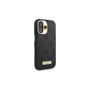 Guess GUHMP16SU4GPRK iPhone 16 6.1 custodia rigida 4G Logo Plate MagSafe nero