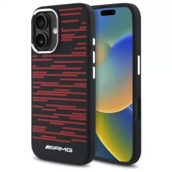 AMG AMHMP16S24SSRRK iPhone 16 6,1 nero custodia rigida Silicone Graphics MagSafe