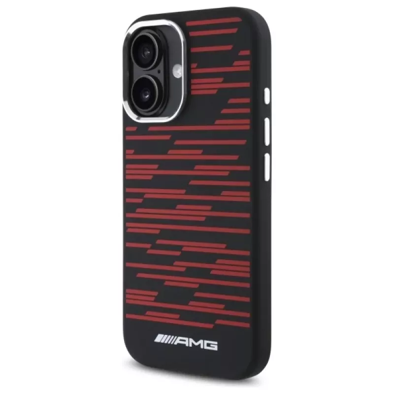 AMG AMHMP16S24SSRRK iPhone 16 6,1 nero custodia rigida Silicone Graphics MagSafe