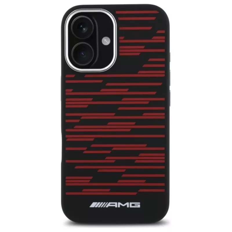 AMG AMHMP16S24SSRRK iPhone 16 6,1 nero custodia rigida Silicone Graphics MagSafe