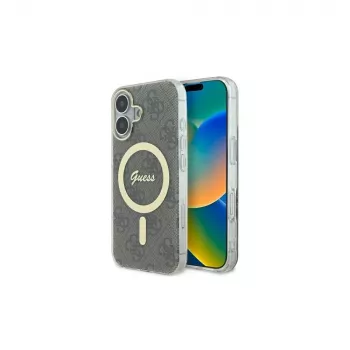 Guess GUHMP16SH4STW iPhone 16 6.1 custodia rigida IML 4G MagSafe marrone
