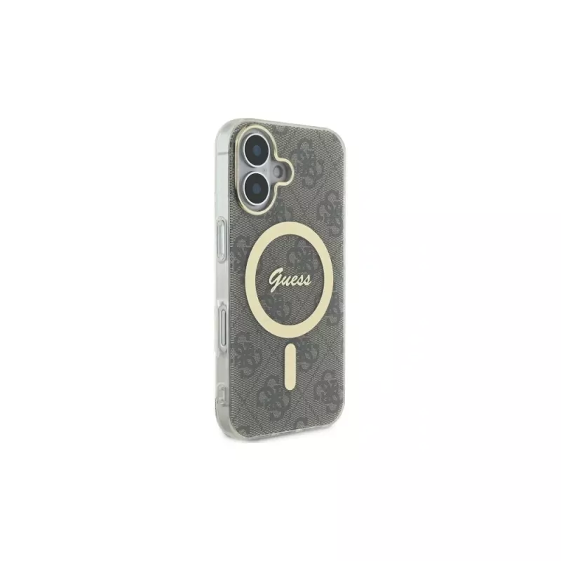 Guess GUHMP16SH4STW iPhone 16 6.1 custodia rigida IML 4G MagSafe marrone