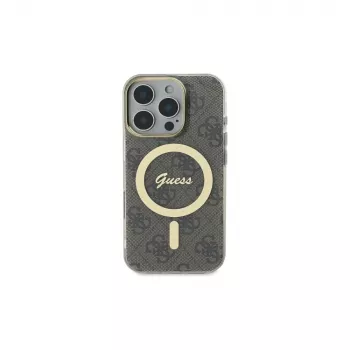Guess GUHMP16LH4STW iPhone 16 Pro 6.3 custodia rigida IML 4G MagSafe marrone