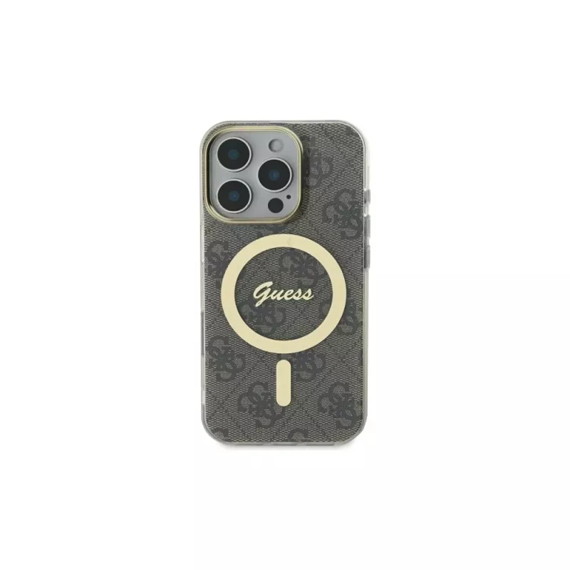 Guess GUHMP16LH4STW iPhone 16 Pro 6.3 custodia rigida IML 4G MagSafe marrone