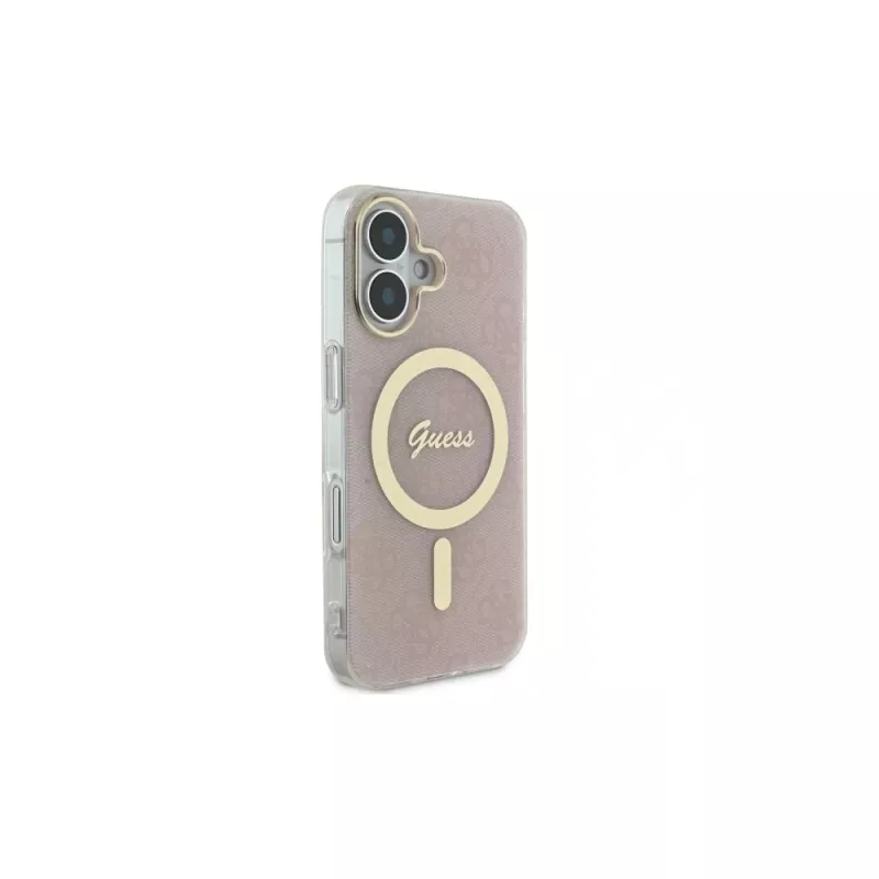Guess GUHMP16SH4STP custodia rigida per Apple iPhone 16 6,1 inch rosa IML 4G MagSafe