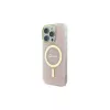 Guess GUHMP16LH4STP custodia rigida IML 4G MagSafe per iPhone 16 Pro 6,3 inch rosa