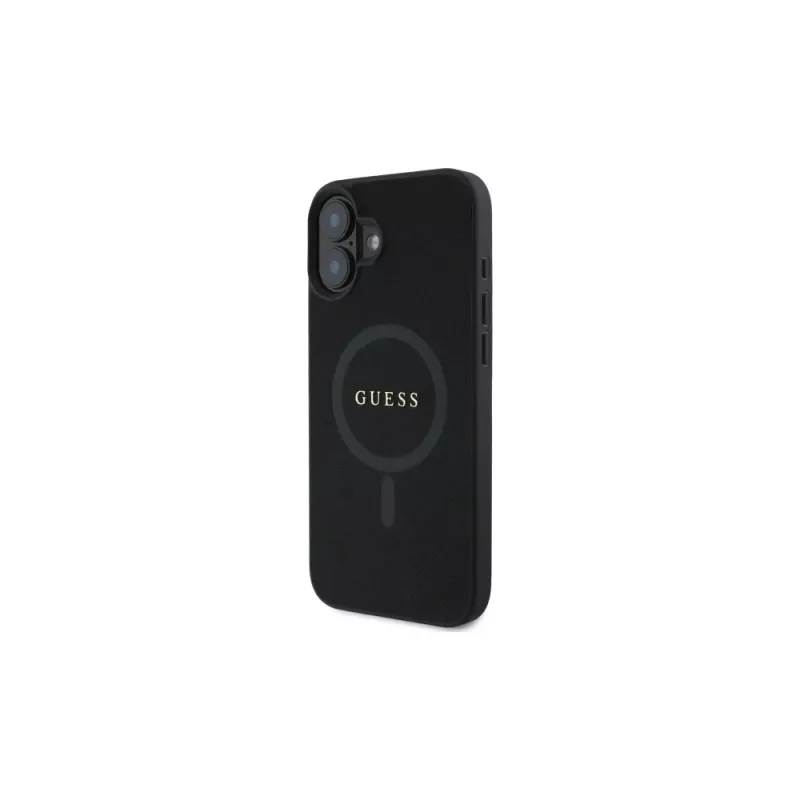 Guess GUHMP16SPSAHMCK Saffiano Classic Logo custodia rigida MagSafe per iPhone 16 6,1