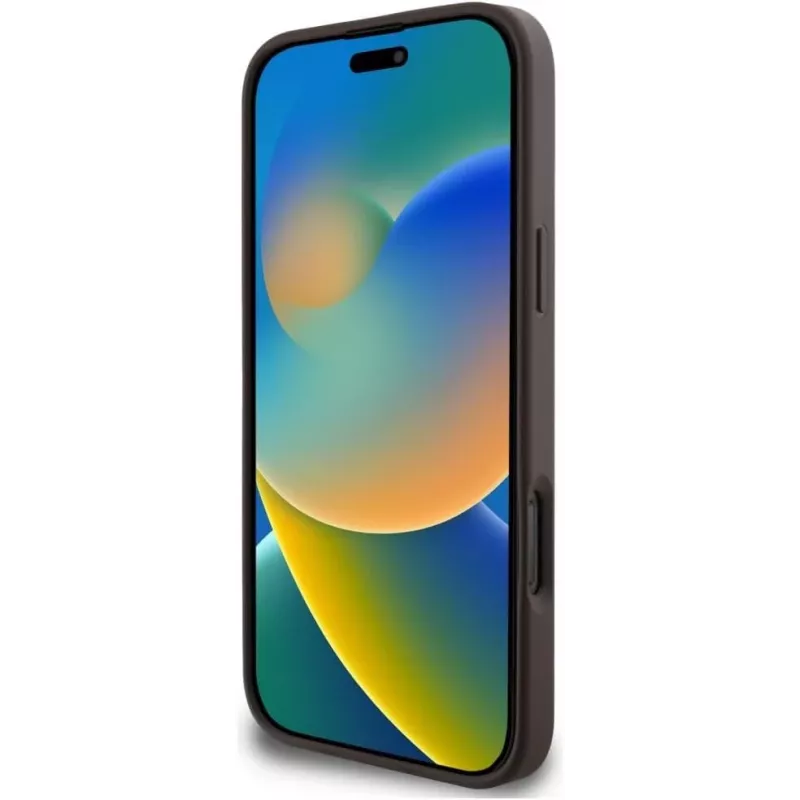 Guess 4G Stripes custodia portafoglio con MagSafe per iPhone 16 Pro Max marrone