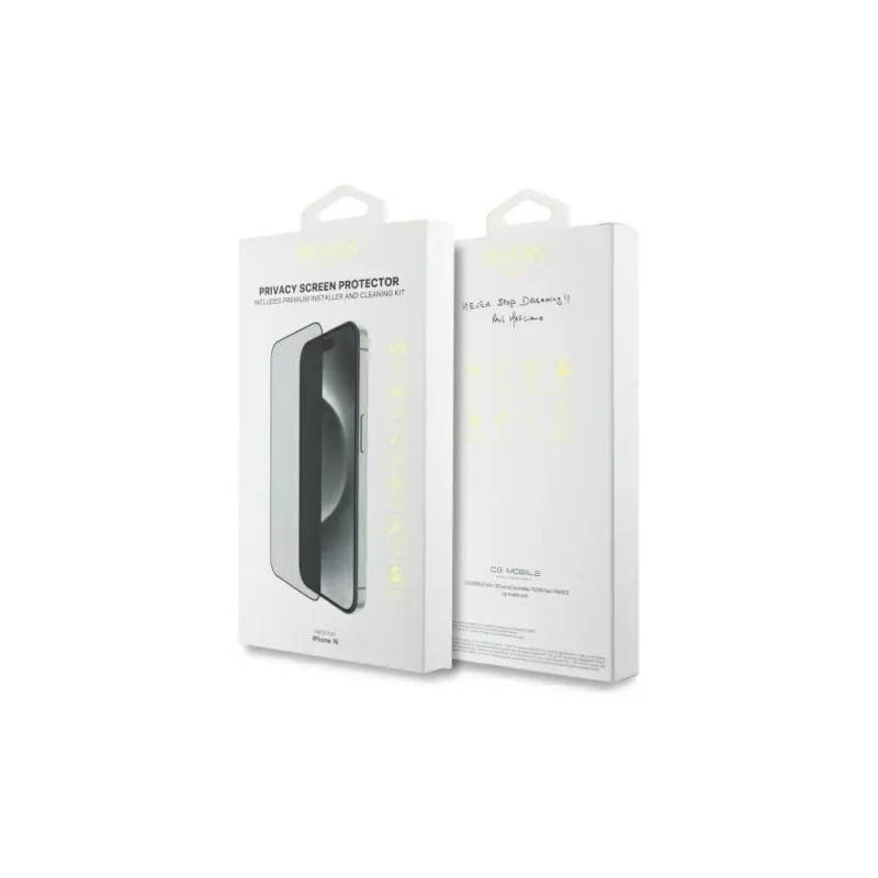 Guess GUTGP16SBOKGCIP iPhone 16 6,1 inch protezione schermo privacy 2.5D Outline - vetro temperato
