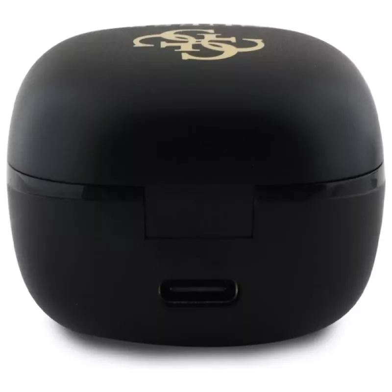 Guess GUTWSJ144ESK auricolari True Wireless Stereo Bluetooth con custodia di ricarica, nero iridescente 4G Printed Logo