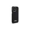 Guess GUHCP16MSMBSLK custodia rigida in silicone Script Metal Logo & Frame per Apple iPhone 16 Plus 6,7