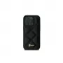 Guess GUHCP16SPSQSQSK iPhone 16 6.1 custodia rigida Quilted Metal Logo nero