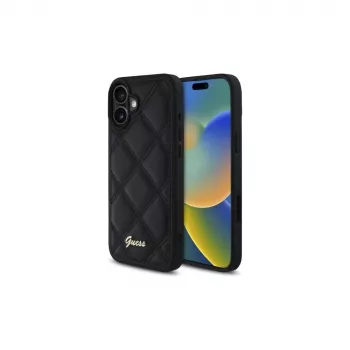 Guess Quilted Metal Logo custodia rigida per Apple iPhone 16 Plus 6,7