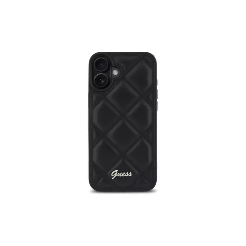 Guess Quilted Metal Logo custodia rigida per Apple iPhone 16 Plus 6,7