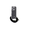 Guess GUHCP16XHC4SEK iPhone 16 Pro Max 6.9 custodia rigida Crossbody Cord 4G Print nero