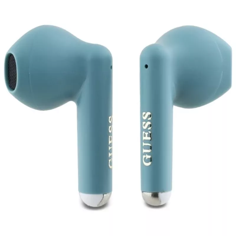 Guess Printed Classic Logo auricolari Bluetooth TWS con custodia di ricarica (turchese)