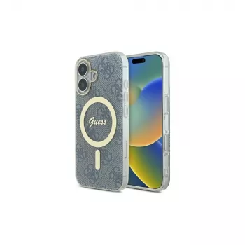 Guess GUHMP16SH4STB iPhone 16 6.1 custodia rigida IML 4G MagSafe blu