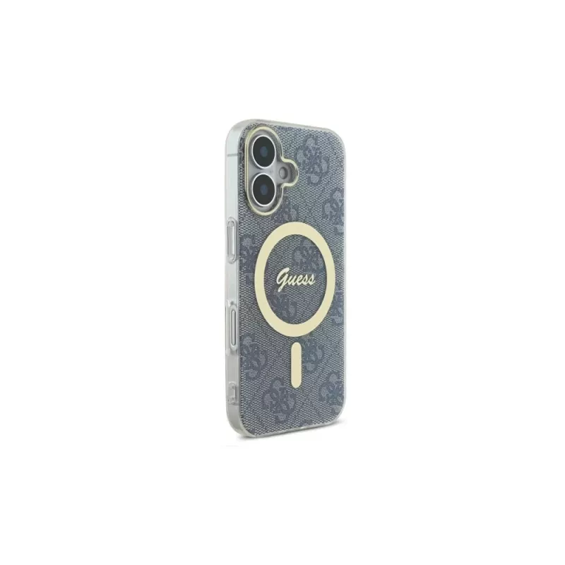 Guess GUHMP16SH4STB iPhone 16 6.1 custodia rigida IML 4G MagSafe blu