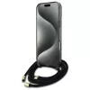 Guess GUHMP16LHCTSGNSK iPhone 16 Pro 6.3 custodia rigida Crossbody Cord Script MagSafe nero