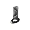 Guess Crossbody Cord Script MagSafe custodia rigida per iPhone 16 Pro Max 6,9 inch nero