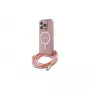 Guess GUHMP16XHCTSGNSP iPhone 16 Pro Max 6,9 inch rosa custodia rigida Crossbody Cord Script MagSafe