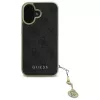 Guess GUHCP16SGF4GGR iPhone 16 6,1 inch nero custodia rigida 4G Charms Collection