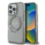 Guess GUHMP16XHFWFCK iPhone 16 Pro Max 6.9 nero custodia rigida IML Flowers Wreath MagSafe