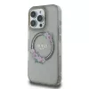 Guess GUHMP16XHFWFCK iPhone 16 Pro Max 6.9 nero custodia rigida IML Flowers Wreath MagSafe
