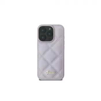 Guess GUHCP16SPSQSQSU Quilted Metal Logo custodia rigida per Apple iPhone 16 6,1