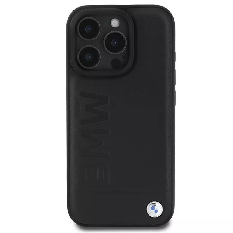 BMW Hot Stamp custodia rigida in pelle per iPhone 16 Pro 6,3