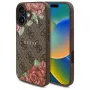 Guess GUHMP16SP4ROPEMCW Custodia rigida per Apple iPhone 16 6,1 inch marrone 4G Flowers Print MagSafe