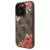 Guess GUHMP16LP4ROPEMCW Custodia rigida iPhone 16 Pro 4G Flowers Print MagSafe marrone