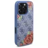 Guess GUHMP16XP4ROPEMCB Custodia rigida iPhone 16 Pro Max 6,9 inch blu 4G Flowers Print MagSafe