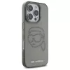 Karl Lagerfeld IML Rhinestones Karl Head Custodia per iPhone 16 Pro Max (nero)