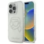Karl Lagerfeld IML Rhinestones Karl Head Back Cover per iPhone 16 Pro Max (trasparente)