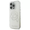 Karl Lagerfeld IML Rhinestones Karl Head Back Cover per iPhone 16 Pro Max (trasparente)