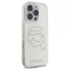 Karl Lagerfeld IML Rhinestones Karl Head Back Cover per iPhone 16 Pro Max (trasparente)