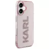 Karl Lagerfeld IML Rhinestones Logo Back Cover per iPhone 16, rosa