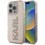 KARL LAGERFELD IML Rhinestones Logo Custodia per iPhone 16 Pro rosa