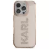 KARL LAGERFELD IML Rhinestones Logo Custodia per iPhone 16 Pro rosa