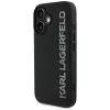 KARL LAGERFELD HC 3D Rubber Elongated Glitter Custodia per iPhone 16, nero