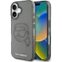 Karl Lagerfeld IML Rhinestones Karl Head Custodia per iPhone 16 (nero)
