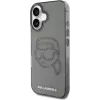 Karl Lagerfeld IML Rhinestones Karl Head Custodia per iPhone 16 (nero)