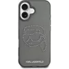Karl Lagerfeld IML Rhinestones Karl Head Custodia per iPhone 16 (nero)