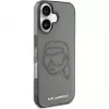 Karl Lagerfeld IML Rhinestones Karl Head Custodia per iPhone 16 (nero)