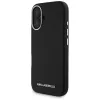 Karl Lagerfeld Saffiano FullWrapped Elongated Metal Logo Custodia MagSafe per iPhone 16 nero