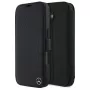 Mercedes-Benz MEBKP16S23RBGVK Custodia a libro per iPhone 16 6.1 inch, nero, similpelle e simillegno