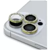 Guess BP Rhinestones Kit 2-in-1 protezione schermo e lente fotocamera per iPhone 16 Pro Max oro