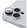 Guess BP Rhinestones Set 2-in-1 protezione schermo e lente fotocamera per Apple iPhone 16 Pro Max - argento